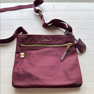 Tumi Burgundy Crossbody Bag
